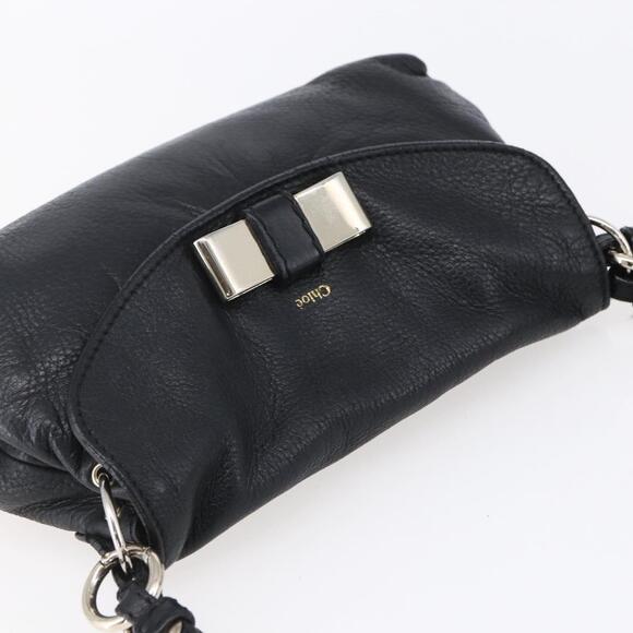 Chloe Lily Hand Bag Leather 2way Pink Gold Silver Auth  Chloe Lily Hand Bag Leather 2way Black Silver Auth BA8050